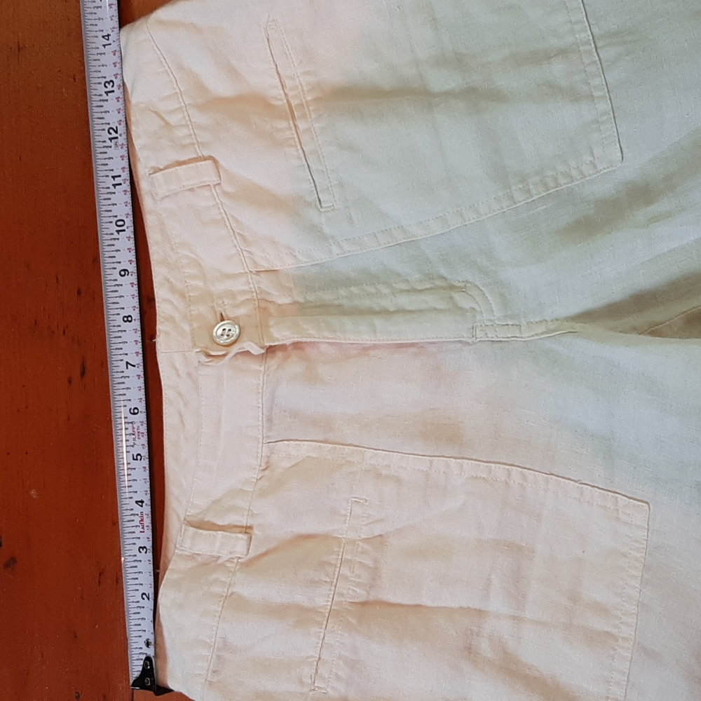 So Blue Sigrid Olsen 100% Linen Cropped Pants. - image 4